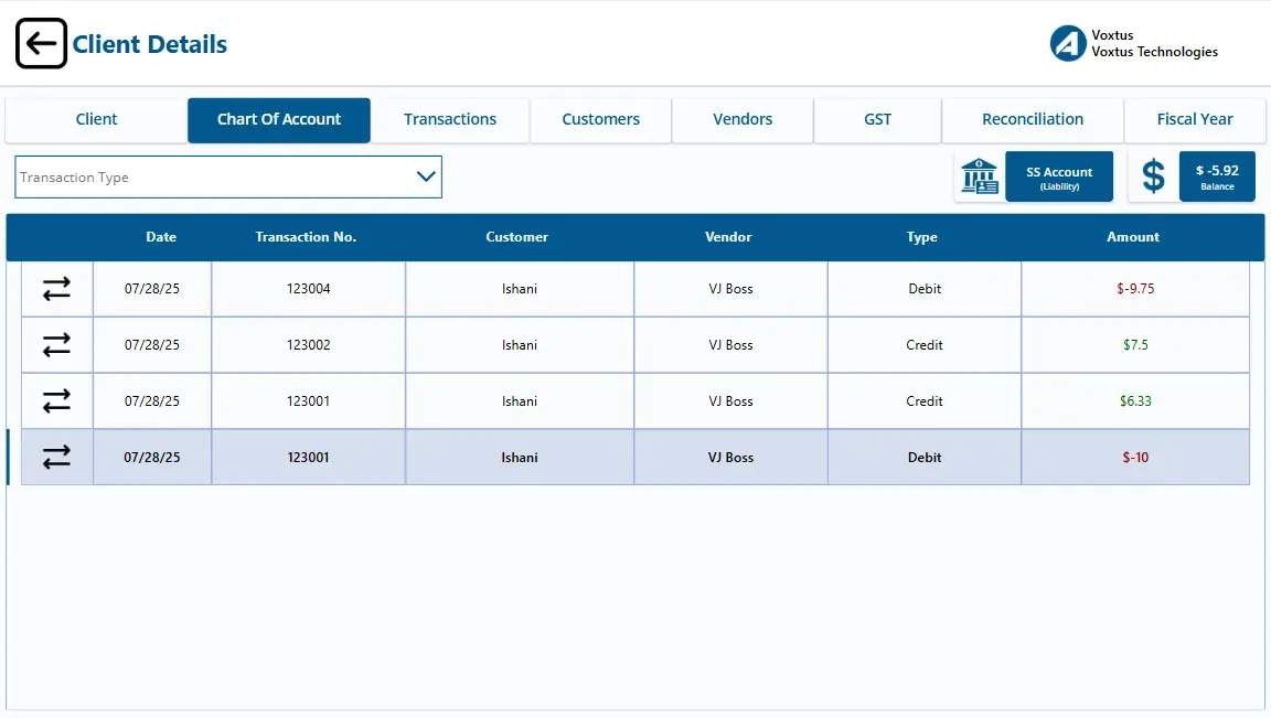 Account Transaction